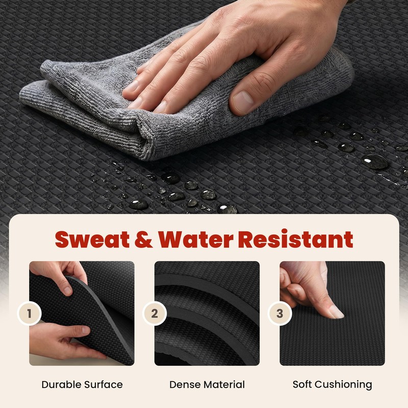 THAILE Large Exercise Mat, 7' x 5' x 6mm Thick,