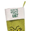 Divas World The Grinch Christmas Stocking: Large Green Naughty/Nice List