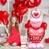 HAIMITI Valentines Day Balloons, Large Pink Red Hearts Love Standing