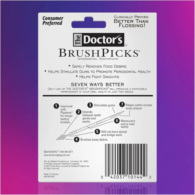 The Doctor's BrushPicks Interdental Toothpicks 275 Picks