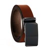 Fa.Volmer ® Men's Genuine Leather Belt with Ratchet Automatic Buckle
