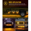 Partsam 2Pcs 7.5 inch Aluminum Housing Amber 24LEDs Trailer Side