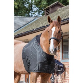 LeMieux Anti Rub Bib in Black with Elastic Belly Straps - Horse Wither Protection - Perfect Fit Chest Guard - Medium