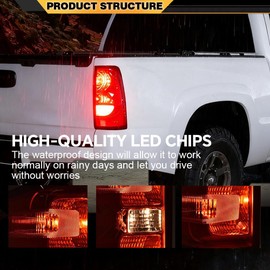 CNNELL Tail Light Assembly Rear Lights Tail Lamp Compatible with 2014-2019 Chevy Silverado/ 15-19 GMC Sierra 3500 HD with Dually Wheels Pair Red Lens Brake Lamp with Wiring Harness