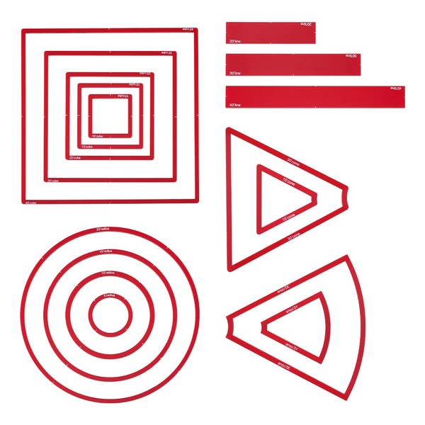 AHANDMAKER 16pcs AOE Spell Templates Set Damage Marker Area Effect