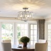 AGV LIGHTING CL003F K9 Crystal Ceiling Light Fixture, Modern Semi