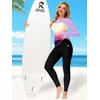Deerose Rash Guard Womens Long Sleeve Gradient Shirts for Swimming