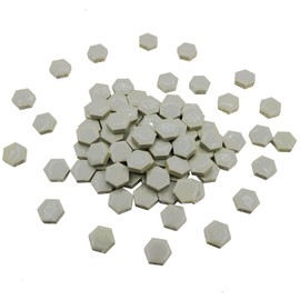 Grey Mosaic Tiles for Crafts Bulk, Hexagon Ceramic Mosaic Tiles Stained Mosaic Ceramic Pieces Supplies for DIY Coaster Home Mosaic Crafts Decoration,Pack of 100, 0.35 Inch