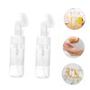 Gatuida 2pcs Portable Foaming Container with Brush Travel Bottle for