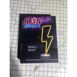 Does Not Apply Lightning Bolt Neon LED Light Sign Wall Decor Battery or USB Powered-Soft White