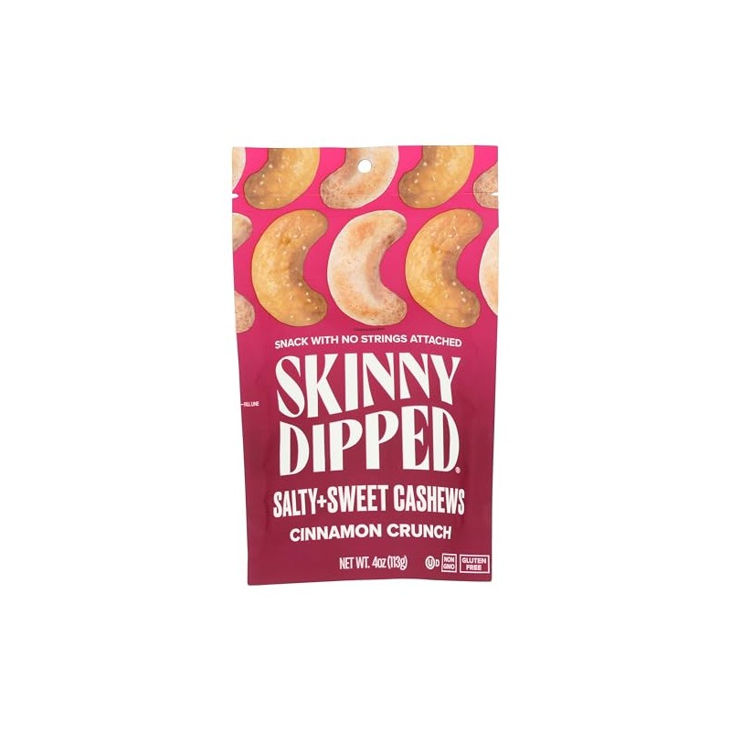 Skinnydipped, Cashews Cinnamon Chunk, 4 Ounce