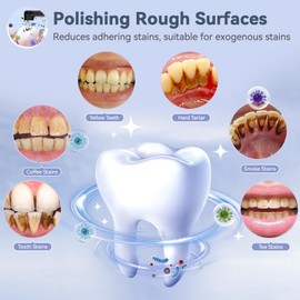 Beedove Teeth Whitening Set, Teeth Whitening Set with 6 Heads, 4 Modes for Teeth Whitening and Teeth Cleaning, for Polishing Teeth Whitening (Black)