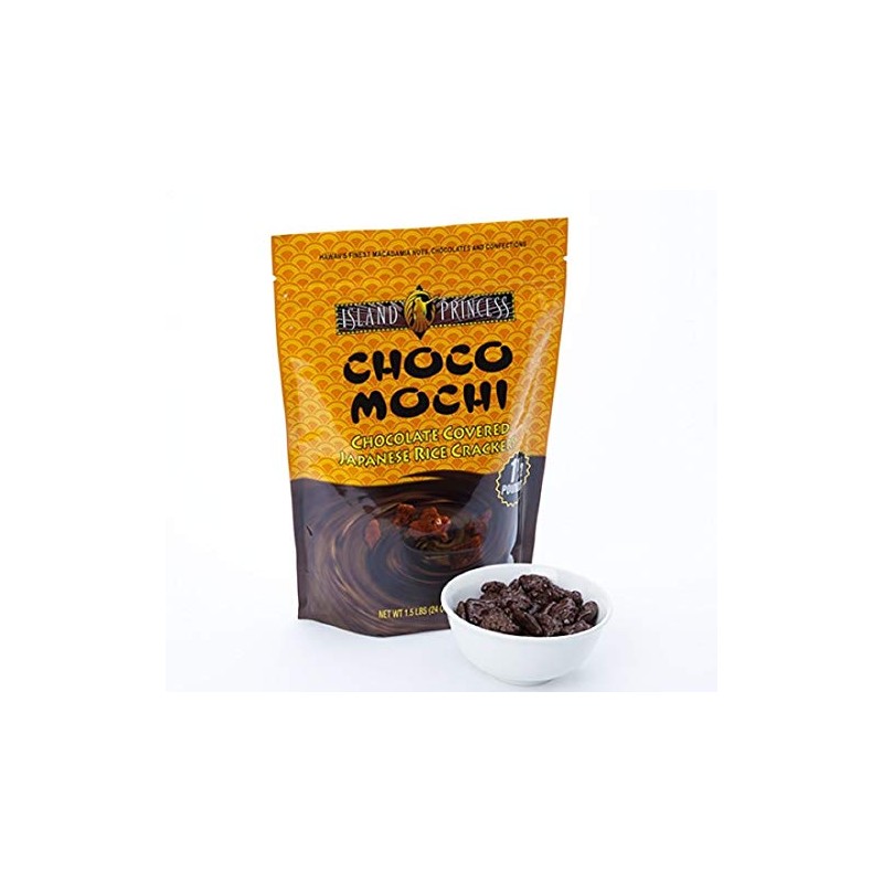 Island Princess Choco Mochi Chocolate Covered Japanese Rice Crackers 1.5