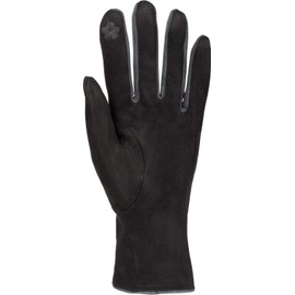 styleBREAKER 09010030 Women's Touchscreen Gloves with Colour Contrast and Fleece Lining, Warm Thermal Finger Gloves, Winter, black