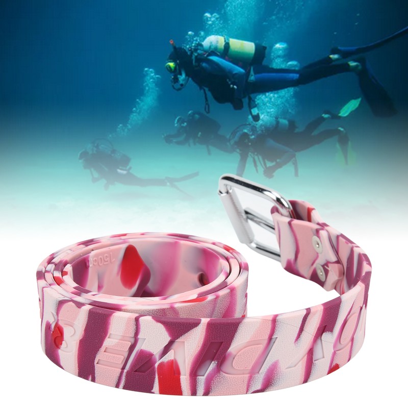 Diving Weight Belt Adjustable Pocket Scuba Weights Rubber with Stainless