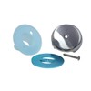 Big Single Hole Overflow Gasket Kit with Overflow Cover (Brushed
