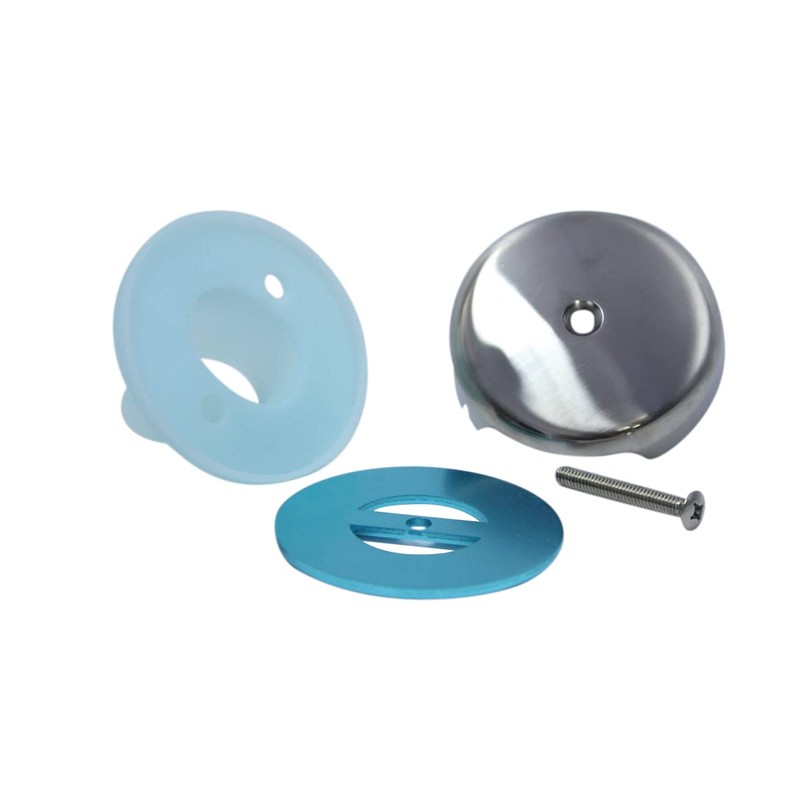 Big Single Hole Overflow Gasket Kit with Overflow Cover (Brushed