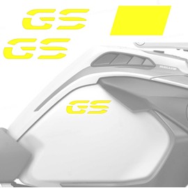BLACK DOVES GRAPHICS 2pcs Stickers Compatible with Motorrad Tank Sides R 1200 1250 GS Adventure LC (Fluo Yellow)…