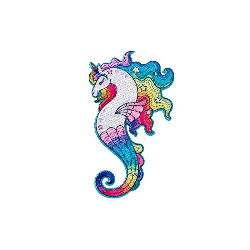 Mono Quick Unicorn Seahorse Iron-On Patch