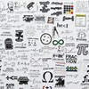 100Pcs Funny Math Decal Humor Mathematics Stickers for Students π