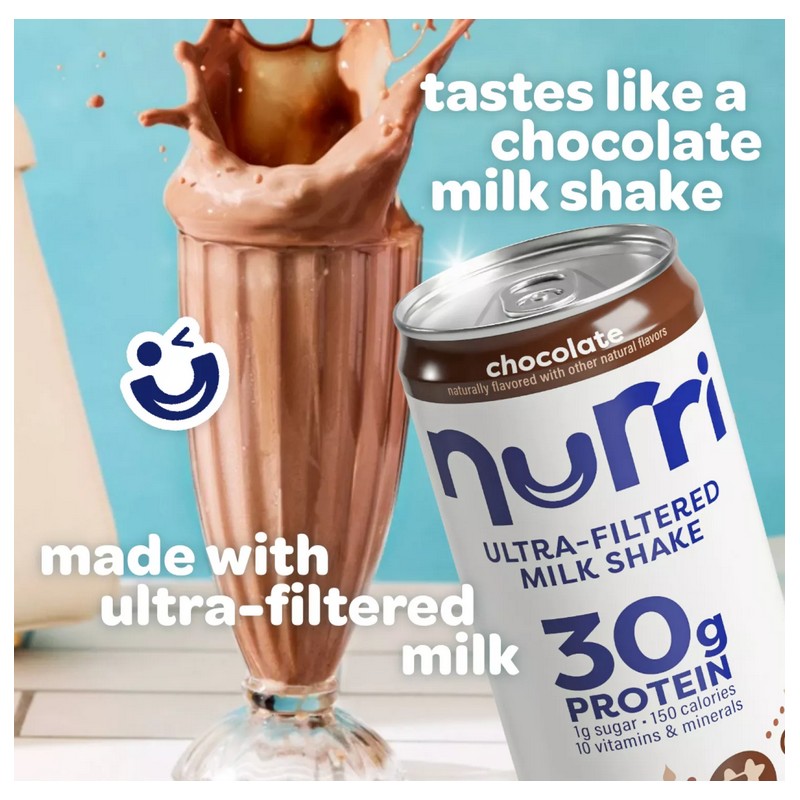 Nurri 30g Chocolate Ultra-Filtered Milkshake 11 fl. oz., 12 pk.
