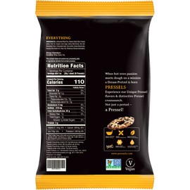 Pressels Baked Pretzel Chips [Everything], Mini Seasoned Pretzels in 3 pack of 7.1 oz, Crunchy Savory Vegan Pretzel Thins