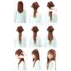 Clip-in hair extensions, 8 wefts like real hair, straight