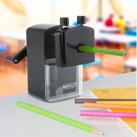 Rapesco R94000B2 94 Desktop Pencil Sharpener for All 8-11 mm Pencils - Black