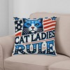 CafePress Cat Ladies Rule Square Pillow, Decorative Accent Pillow Woven