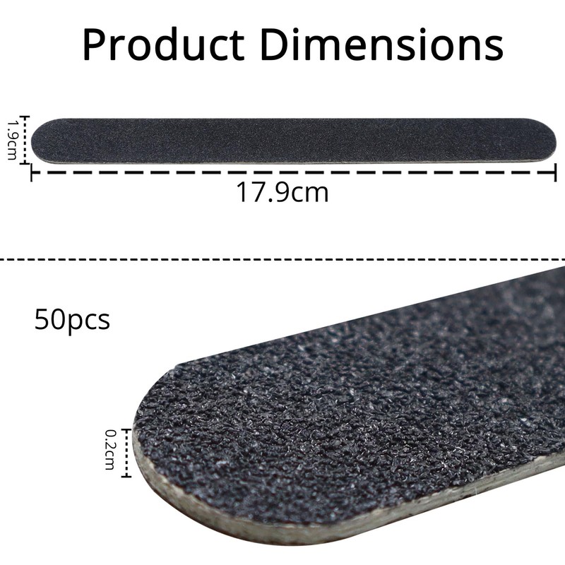 Nail Files, 50Pcs Professional Nail Files 100/180 Grit Nails File