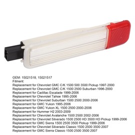 Aramox 12V Interior Door Light,ABS Door Panel Courtesy Reflector Lamps White Lighting Replacement for 1500 2500 OEM: 15021518 15021517(Right)