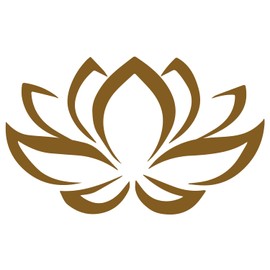 GRAZDesign Wall Sticker Lotus Flower Lotus Mandala Flower Wall Sticker Hindu for Living Room Bedroom Hallway - 49 x 30 cm / Gold