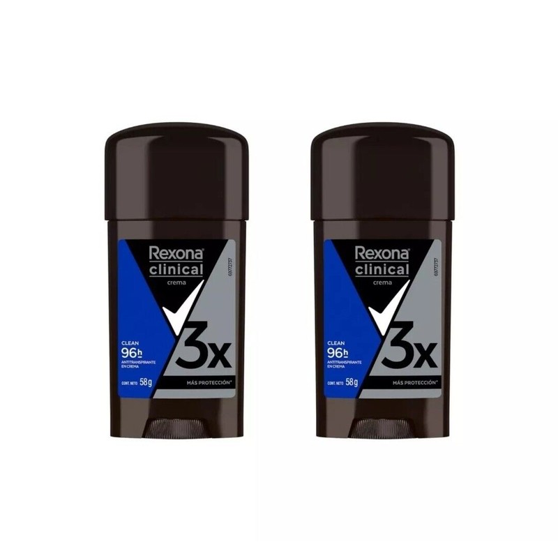 Rexona MEN REXONA CLINICAL CREMA CLEAN DEODORANT 58g 2 PACK