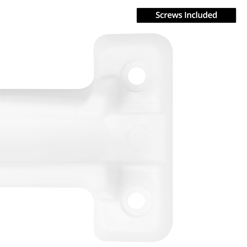 QWORK 12 Pack Wire Shelf End Bracket, White Plastic Closet