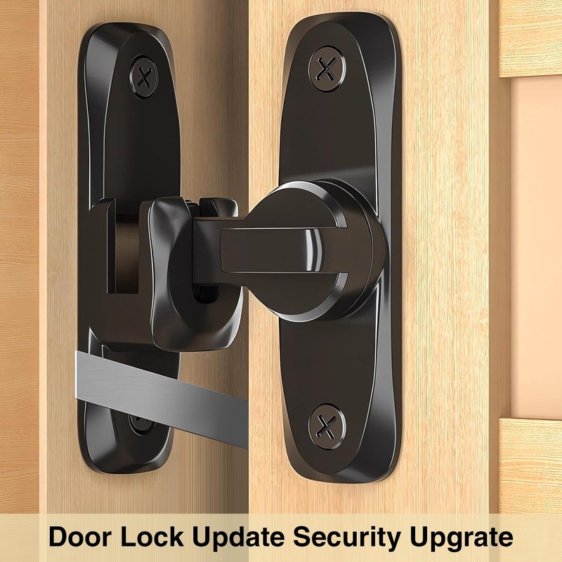 Barn Door Lock, 90/180 Degree Gate Latches, Zinc Alloy Right