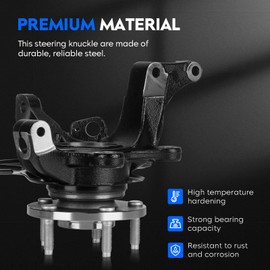 Front Left Side Steering Knuckle & Wheel Bearing Hub Assembly Compatible with Ford Escape 2005-2012, for Mazda Tribute/Mercury Mariner 2005-2011, Replace for LK015 698-405