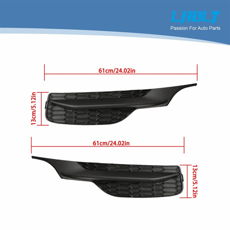 LABLT 2 Pack Front Bumper Fog Light Cover Replacement for