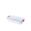 Whitefurze Allstore Container with Silver Clamp, Plastic, Natural, 0.75 Litre