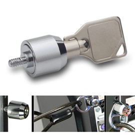 JAGTRADE Computer Case Screw Styles Lock Desktop Computer Hosting Chassis Lock PC Management Lock Anti-Theft Lock with Keys, Silver