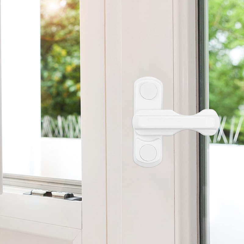 HAKZEON Set of 15 White Sash Jammers, Window Locks with