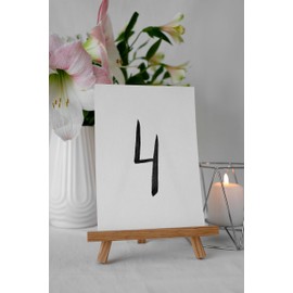 1pc Mini Artist Wooden Renoir Easel Wood Wedding Table Card Stand Display Clear Varnished, 12 cm