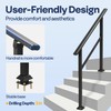 VIVOHOME 2-Pack 4 Step Hand Rails for Outdoor Steps, Galvanized