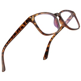 Jectieey Reading Glasses for Women Men - Anti Glare Computer Readers Blue Light Blocking Glasses,Sturdy Eyeglasses(Leopard, 1.0)