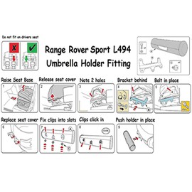 Generic Umbrella Holder Compatible with Land Rover Range Rover 13-21, Evoque 12-18, Sport 14-17 - VPLVS0186 - Passenger Side