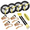 Trekassy 10 Pack Axle Straps Car Trailer Hauler Ratchet Tie