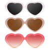 NSSIW Kids Polarized Sunglasses Heart-Sunglasses: Toddler Sun Glasses with UV Protection for Girls Youth Child 3Pack Age 3-12