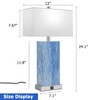 24” Tall Touch Control Table Lamps Set of 2, Blue