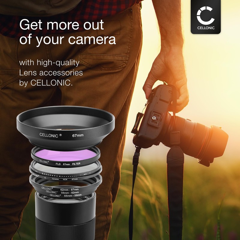 CELLONIC® Lens Hood Compatible with Diameter 95 mm Filter Thread