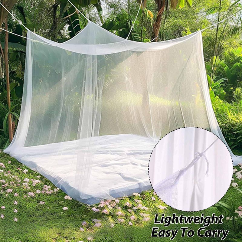 CINGHIA Square Canopy Bed Curtains, Mosquito Net Bed, Fine Mesh