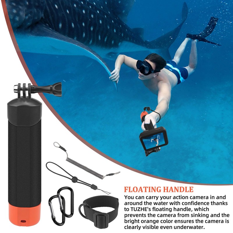 Float Handle, Action Cam Accessory Handler for Go Pro Hero